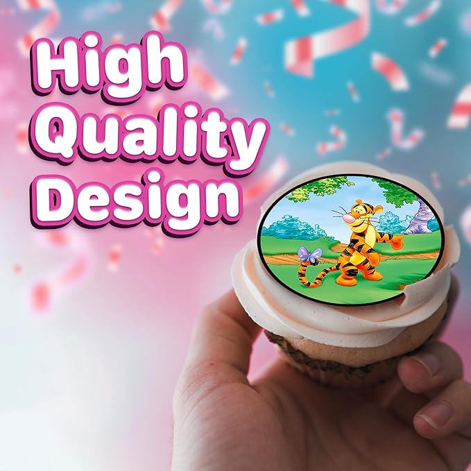 30 x Edible Cupcake Toppers ??Honey Bear Inspired Collection of Edible Cake Decorations | Uncut Edible on Wafer Sheet