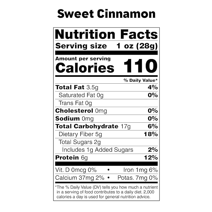 Enlightened Bada Bean Bada Boom - Plant-Based Protein, Gluten Free, Vegan, Crunchy Roasted Broad (Fava) Bean Snacks, 100 Calories per Serving, Cinnamon, 1 oz, 24 Pack