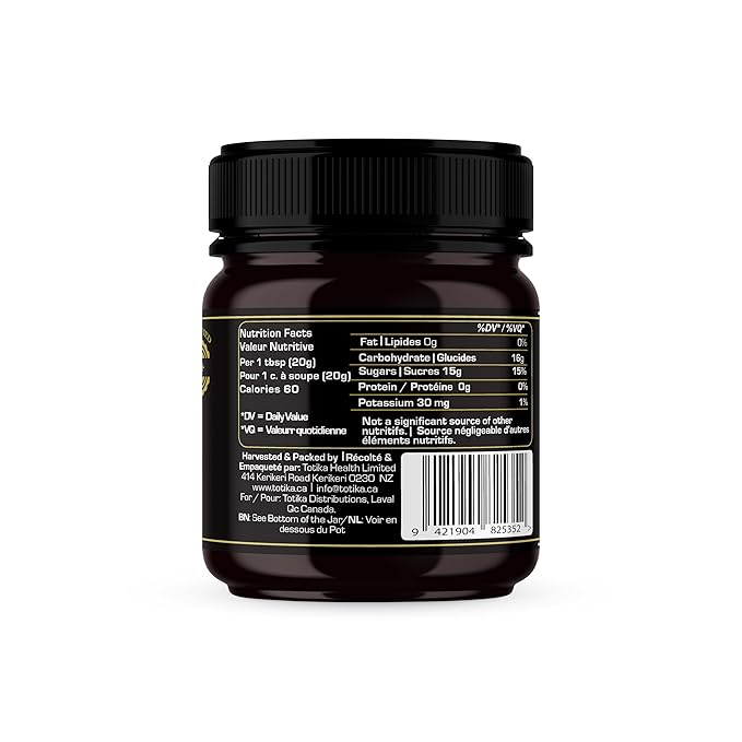 Tōtika Nature Mānuka Honey, 100% Pure Raw New Zealand Honey for Enhanced Well-Being and Digestive Health Benefits MGO 650+
