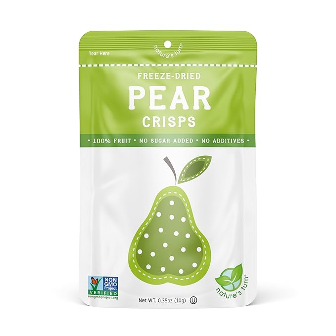Nature?™s Turn Freeze-Dried Fruit Snacks, Pear Crisps, Pack of 24 (0.35 oz Each)
