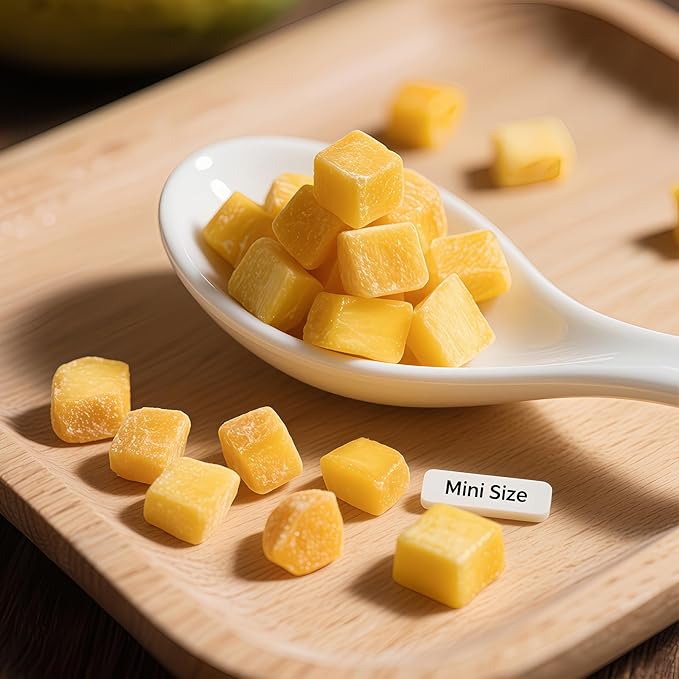 Premium Freeze-Dried Mango Slices 4.2oz (120g) - 100% Sweet Mango, No Sugar Added | Perfect for Smoothies, Baking & Snacks | Dried Fruit