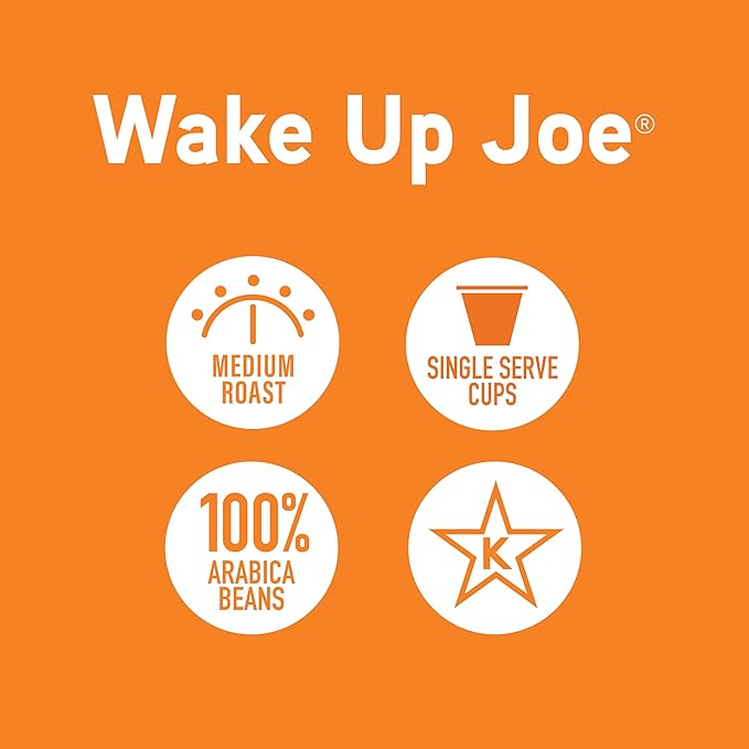 Joe Knows Coffee Single Serve Cups Pods and Capsules, Wake Up Joe, 48 Count