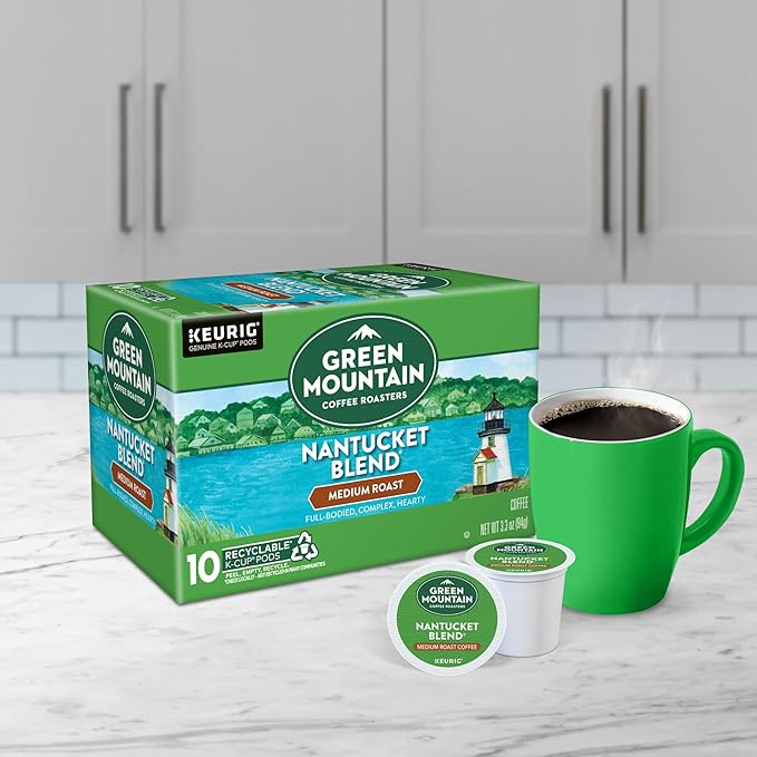 Green Mountain Coffee Roasters Nantucket Blend, Keurig Single Serve K-Cup Pods, Medium Roast Coffee, 60 Count, (6 Packs of 10)