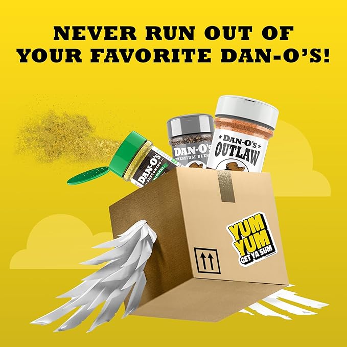 Dan-O's Outlaws Butter Steak Seasoning, 6.9 oz Bottle, All Purpose Seasoning for Steak, Chicken, Veggies and More, Sugar Free, Zero Calorie, Use this Spice Blend to Craft a Marinade, Dry Rub or Sauce