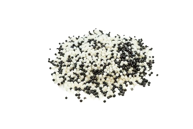 Bakerpan White-Black Nonpareils Sprinkles - 7 Ounces White & Black Sprinkles for Cake Decorating - Edible Nonpareils for Cupcakes, Ice Cream, Cake Decorations (Made in USA)