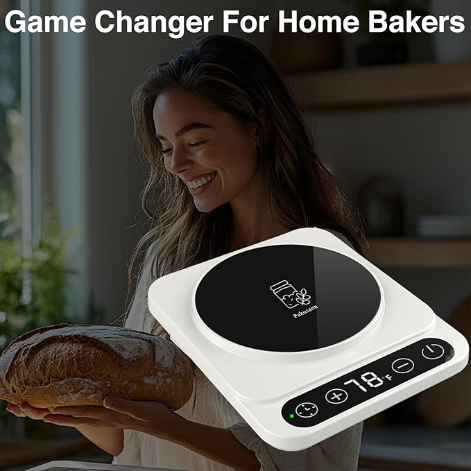 Sourdough Starter Warmer(Jar Not Included) – Precise 1°F Temperature Control (70–100°F), Auto On/Off Heating, 12-Hour Timer, Game-Changing Tool for Home Baking Enthusiasts Basic-WOD
