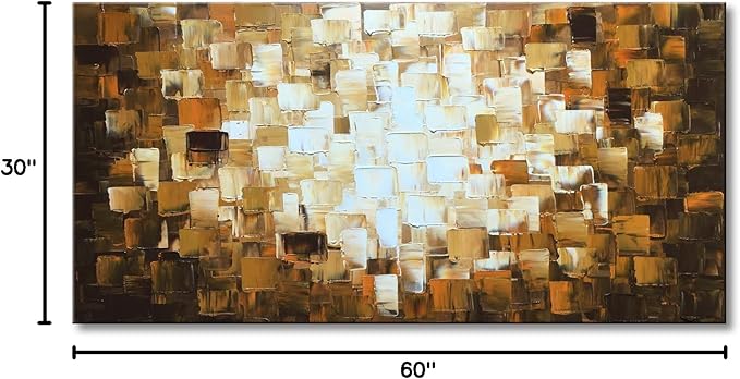 Large Textured Abstract Wall Art Modern Oil Painting on Canvas Picture Artwork Decor for Wall