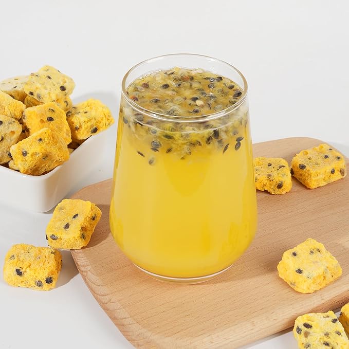 Freeze-Dried Passion Fruit Chunks 3.6 oz ,Sugar Free,No Additives,Fruit slice tea
