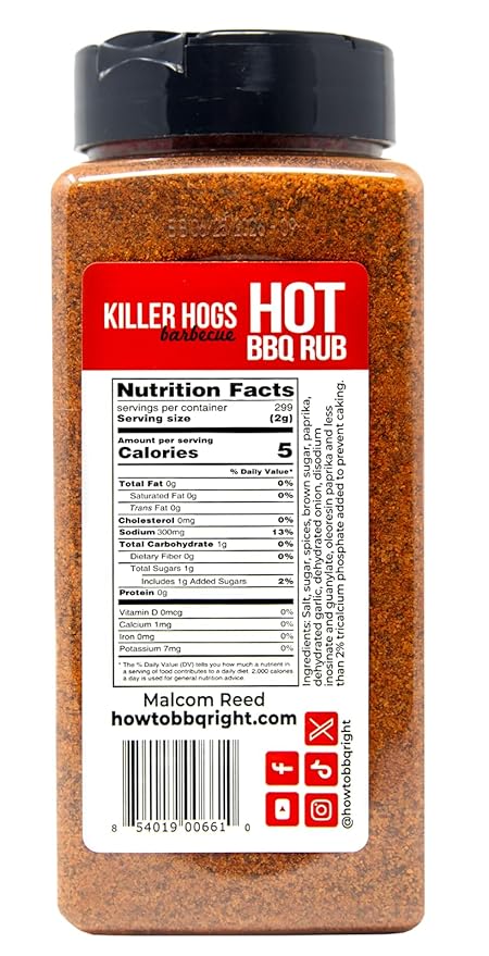 Killer Hogs HOT BBQ Rub | 19.8 oz