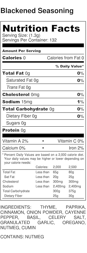 Blackened Chicken Seasoning Dry Rub | Large Shaker | Calorie Free | Fat Free | Saturated Fat Free | Cholesterol Free | Sugar Free | Crafted in Small Batches | Premium | Zesty Blackened Chicken Seasoning – Turn Up the Flavor on Your Chicken Dishes!
