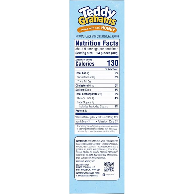 TEDDY GRAHAMS Honey Graham Snacks, Bulk Kids Snacks, 6 - 10 oz Boxes