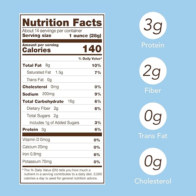 FERIDIES Honey Cheddar 5 O'Clock Crunch Snack Mix - 14oz Vacuum Sealed Tins (Pack of 2)