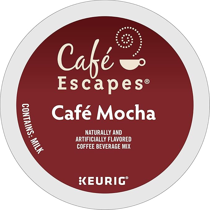 Café Escapes Café Mocha Coffee Beverage, Single-Serve K-Cup Pods, 60 Count