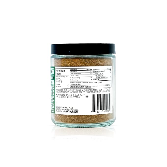 Spiceology - Jamaican Jerk Smoky Caribbean Rub - BBQ Rubs, Spice Blends and Seasonings - Use On: Seafood, Beef, Chicken, Pork, Chili, Squash, Nuts, Vegetables, and Sweet Potato Fries - 4.6 oz