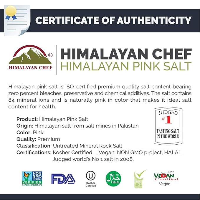 Himalayan Chef Salt Grinder, Refillable-13 Ounce