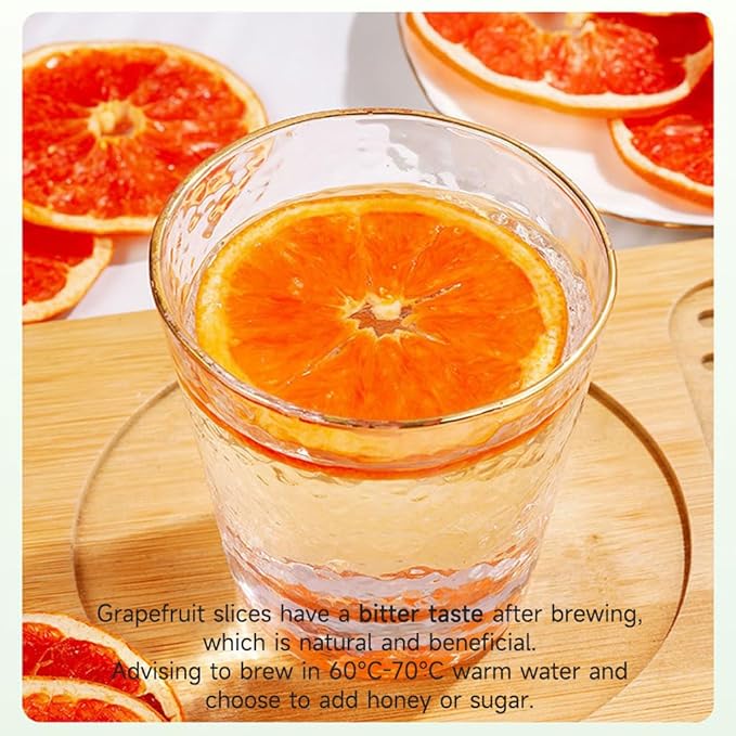 Mkostlich Dried Grapefruit Slices, 3.52oz/100g Dehydrated Grapefruit for Cocktails, Red Grapefruit Slices, No Sugar Added