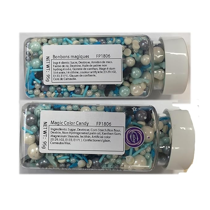 Sentovac Anchor Sprinkle Edible Cake Decorating Ocean Sprinkle Anchor Dolphin Knife Pearl Candy Mix Blue Sprinkle for Cake Cupcake Topper Cookie Baking Decorations Sea Theme Party Birthday Supplies