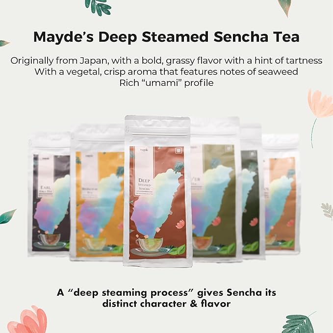 Mayde Deep Steamed Sencha Loose Leaf Tea - Premium Taiwanese Tea, 1 lb (16 oz)