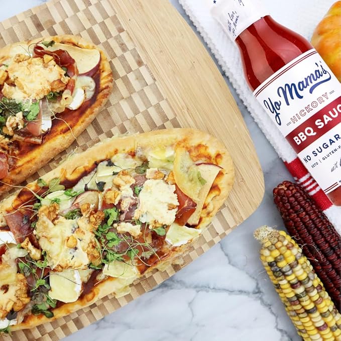 Yo Mama's Foods Keto Hickory BBQ Sauce ??(Pack of 3) - Vegan, No Sugar Added, Low Carb, Low Sodium, Gluten Free, Paleo, and Made with Whole Non-GMO Tomatoes!