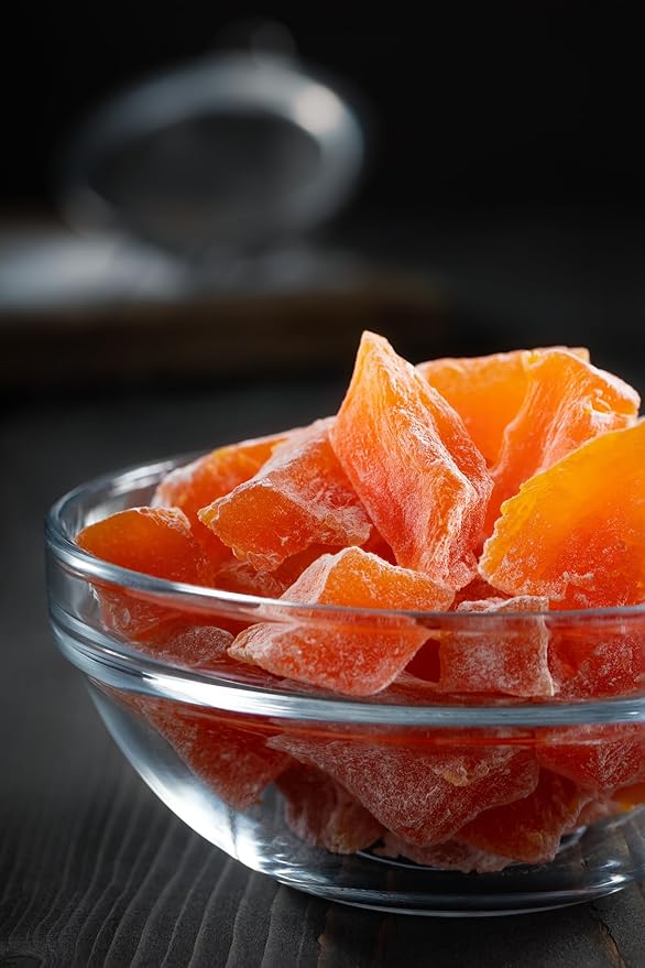 Farm Fresh Nuts Dried Papaya Fruit Snacks 5 Lb Bag – Papaya Strips for Snacking, Desserts, Baking – Safely Sealed Bag for Prolonged Freshness – Delicious Tropical Taste