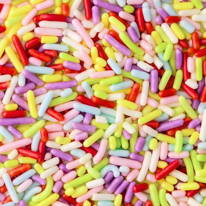 Sweets Indeed Sprinkles, Natural Rainbow Edible Sprinkle Mix, Perfect for Cake Decorations, Baking, Ice Cream, Cookies, Cupcake Topper, 3.95 ounces