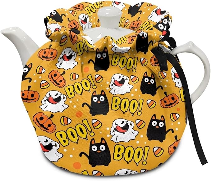 Boo Devil Tea Pot Cozy for Keeping Warm Soft Tea Insulated Cosy Breakfast Warmer for Coffee,Resuable Teapot Dust Protector Kitchen Decor for All Saints' Day