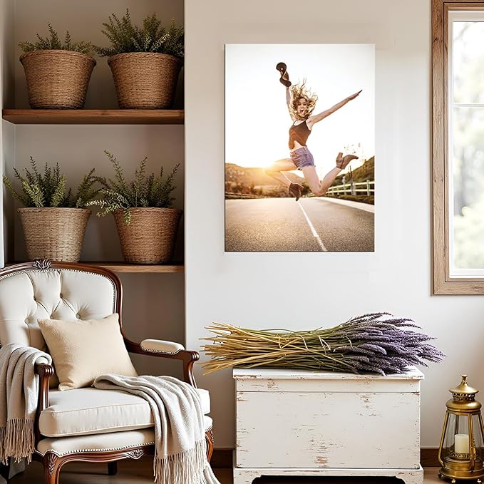 Hoopwarte Custom Canvas Prints with Your Photo, Custom Photos on Canvas Transform Pictures into Stunning Framed Wall Art-Personalized Prints Pictures Wall Art Decor(20L x30W 50x75cm)