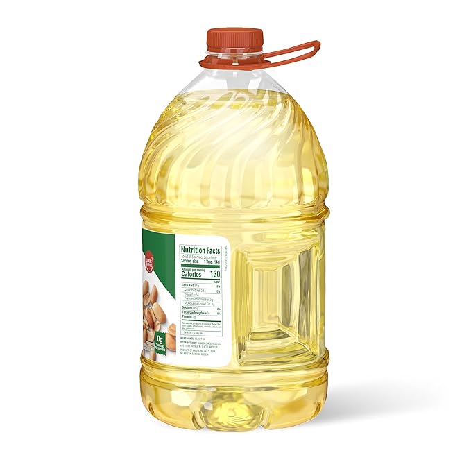 Amazon Fresh, Peanut Oil, 128 Fl Oz (Previously Happy Belly, Packaging May Vary) (Pack of 2)