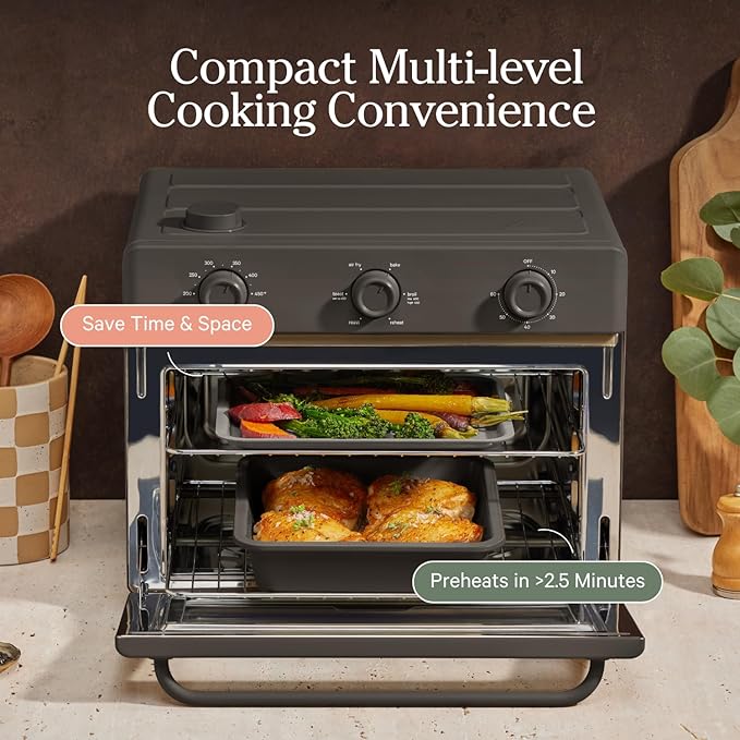 Our Place Wonder Oven Baker’s Kit – 3-Piece Toxin-Free Ceramic Nonstick Bakeware Set (8” Round, 8” Square, 6-Cup Muffin Pan) - Oven-Safe up to 450°F - Char