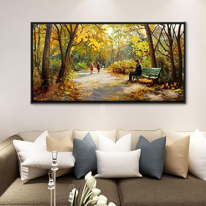 Large Canvas Wood Framed Wall Art Living Room Wall Decor for Bedroom Forest Landscape Painting Wall Pictures Artwork Picture Office Farmhouse Home Decorations 20횞40IN