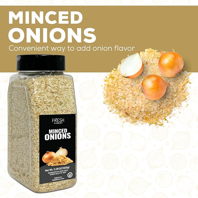 Fresh Finest Culinary Dried Minced Onion Flakes 320G (11.28oz)