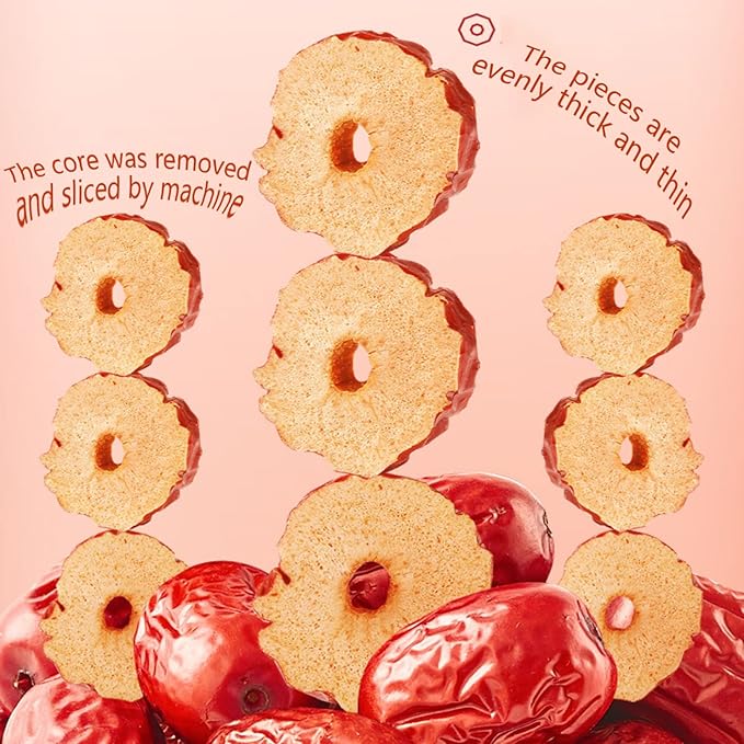 1.1lb Dried Dates Dried Jujube Slice,Dried Red Date Slices,Pitted Dates for Snacking and Baking, Premium Quality Dried Dates for Healthy Living??,<div>