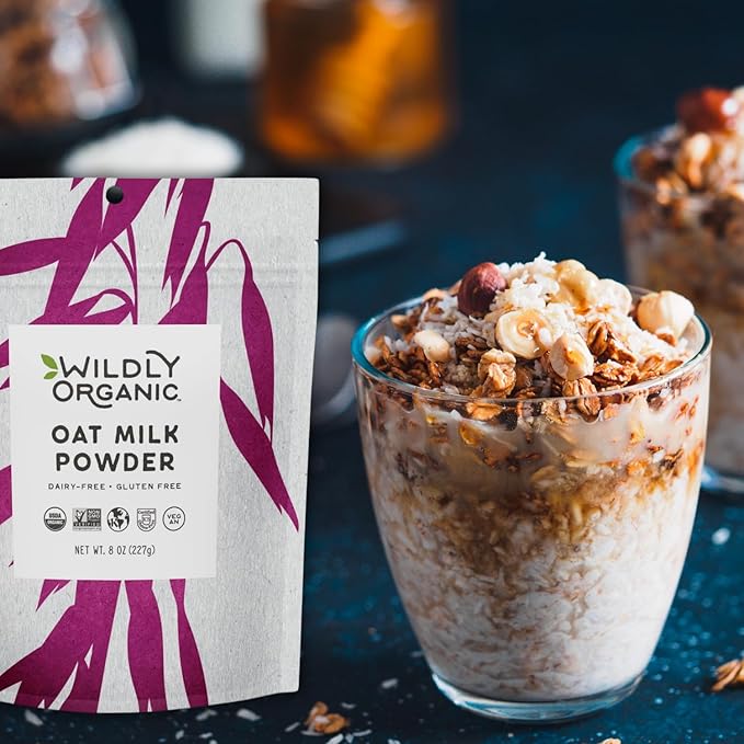 Wildly Organic Oat Milk Powder, 16 Oz, 1 lb Bag - Organic, Dairy-Free, Lactose-Free, Vegan, Gluten-Free, Plant-Bassed, Resealable Package | Excellent for Smoothies, Cereal, & Creamers