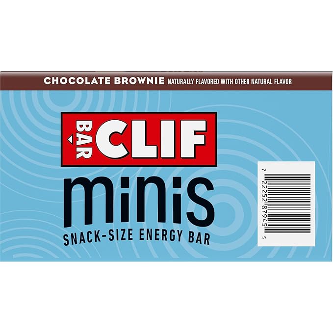 CLIF BAR Minis - Chocolate Brownie Flavor - Made with Organic Oats - 4g Protein - Non-GMO - Plant Based - Snack-Size Energy Bars - 0.99 oz. (20 Pack)
