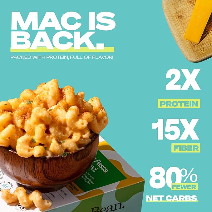 Kaizen High Protein Cheddar Mac & Cheese - Low Carb, Keto Friendly, High Fiber, Gluten-Free, Plant-Based, Non-GMO - 6.4 Ounces (Pack of 3)