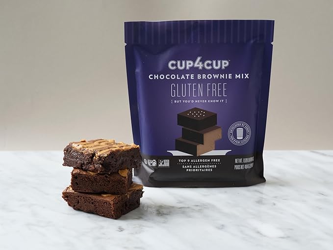 Cup4Cup Chocolate Brownie Mix, 14.25 Ounces, Certified Gluten Free, Dairy Free, Non-GMO, Kosher, Made in the USA