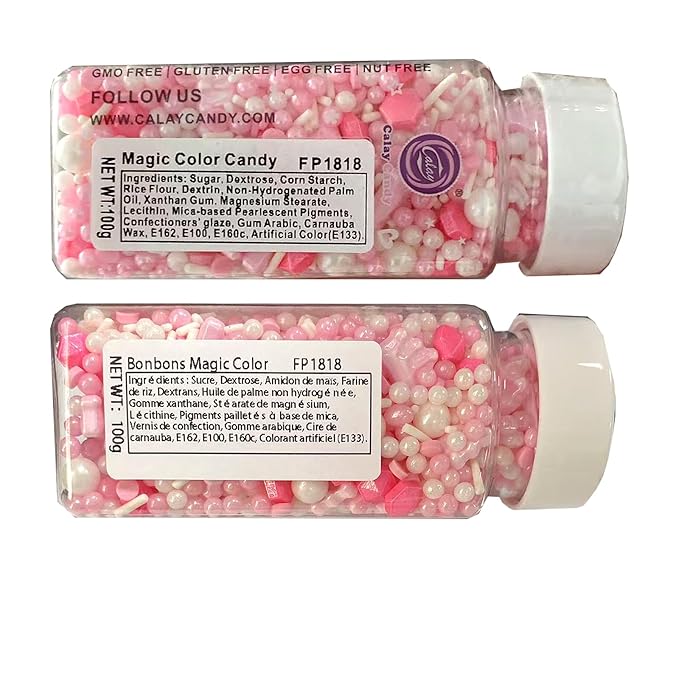 Sentovac Pink Crown Sprinkle Edible Princess Cake Decorations Sprinkle for Cake Cupcake Topper Cookie Baking Decorations Wedding Party Valentine Birthday Supplies