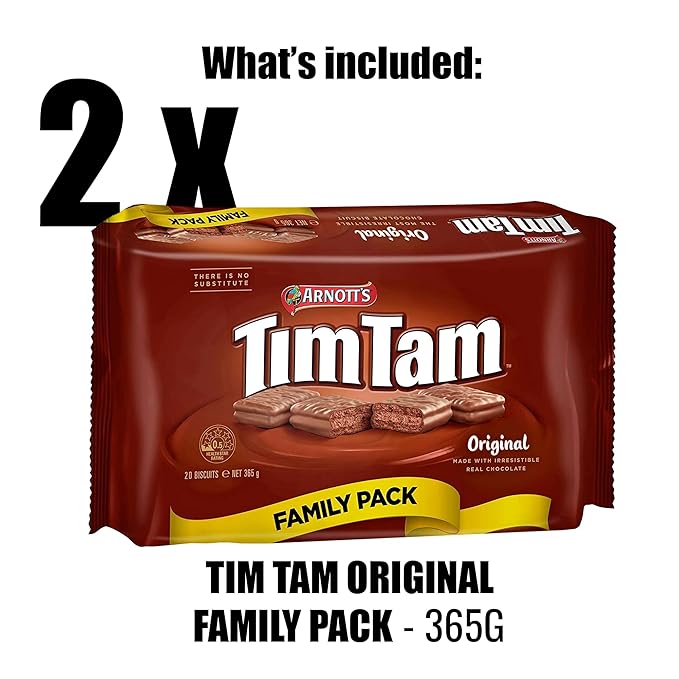 Tim Tam Original Family (2 Pack) - Australian Biscuits Snacks Includes 40 Pieces - Gift Box - Shipped from Australia