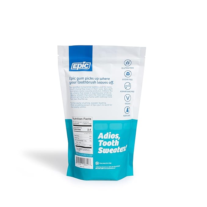 Epic 100% Xylitol Wintergreen Chewing Gum - Sugar Free, Aspartame Free Dental Gum - Supports Oral Health & Fresh Breath - 500 Pieces