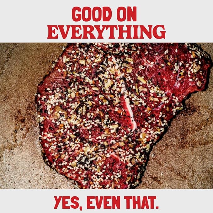 Bakers Club 8.5oz Everything Bagel Seasoning Blend - Authentic New York Style Spices for Bagels, Avocado Toast, Eggs, Pretzels, Popcorn, Hummus & More - Mix of Garlic, Onion, Sesame Seeds, Poppy, Salt