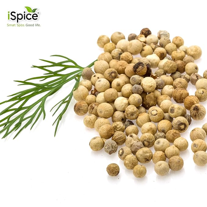 iSpice Whole White Peppers Spices and Seasonings for Cooking, 7.3Ounce White Peppercorns Seasoning, Fine And Gluten Free Whole pepper white Seasoning (208g-Pack Of 1)