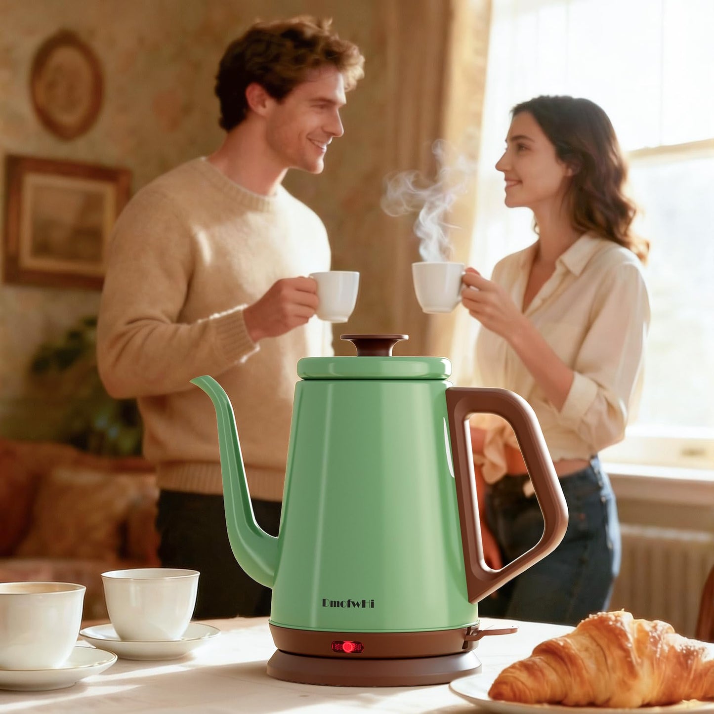 DmofwHi Gooseneck Electric Kettle(1.0L), 100% Stainless Steel BPA Free Classic Pour Over Coffee