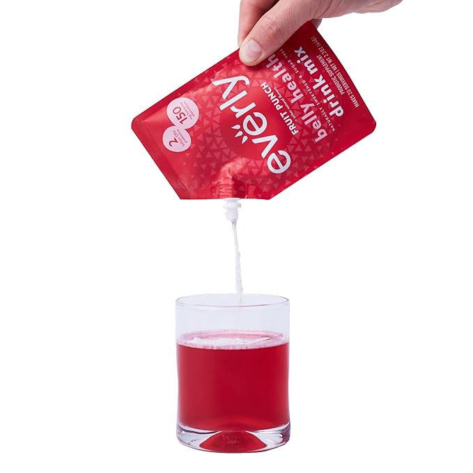 Everly Belly Health Probiotic Supplement - Sugar-Free, Zero Calorie, Keto-Friendly Water Flavoring & Enhancer - Fruit Punch, Natural Sweeteners Stevia & Organic Erythritol, 20 Servings Pouch