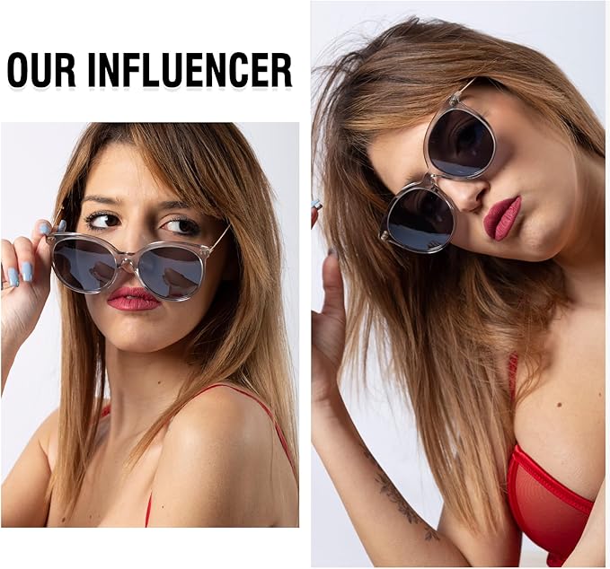 DUCO Oversized Polarized Sunglasses Womens Trendy Mirrored Shades Retro Round Vintage Light Weight UV400 Sun Glasses W016