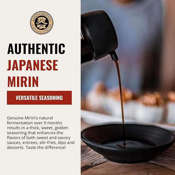 Ohsawa - Genuine Mirin, Authentic Japanese Sweet Cooking Wine, Vegan, Non-GMO, USDA Certified, Ideal for Sauces, Marinades - 8.45 oz