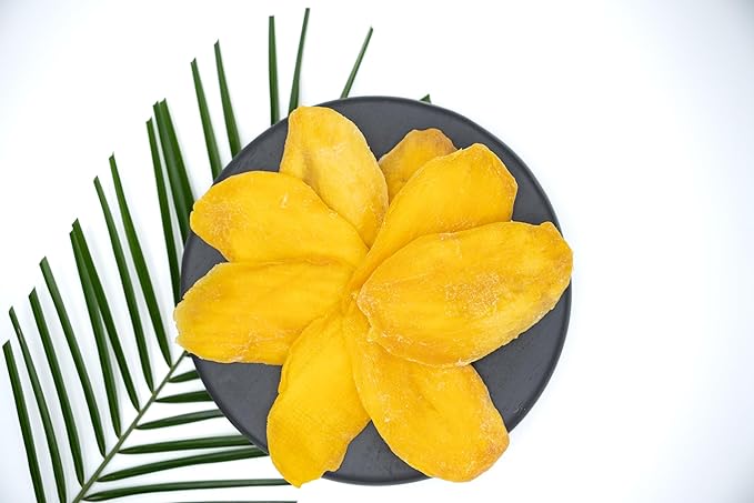 Soft & Juicy Dried Mango Slices – Naturally Sweet, Low Sugar Healthy Snack – Vegan, Gluten-Free, Non-GMO, Rich in Fiber & Vitamins A & C – 8oz (226g)