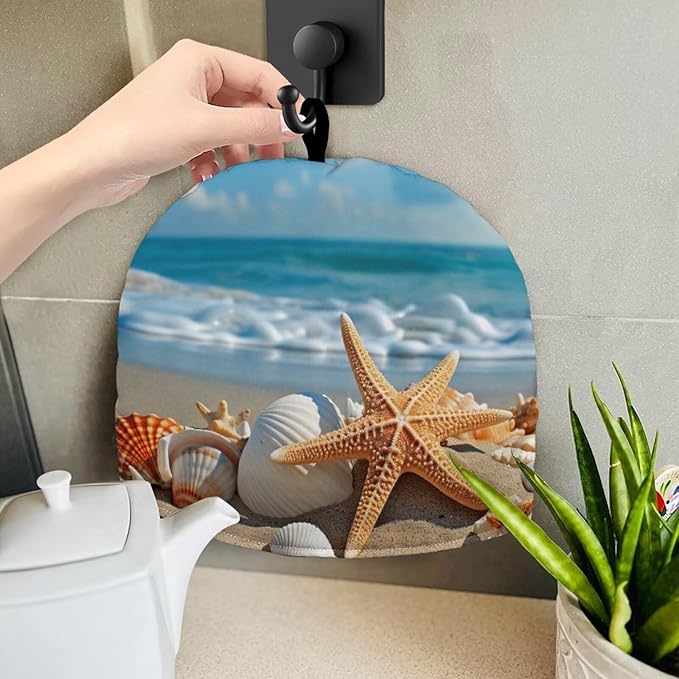 Starfish Tea Cosy for Teapot Cozy Beach Tea Cosy Kettle Dust Cover Teapot Dust Protector Home Kitchen Decorative Tea Cozies