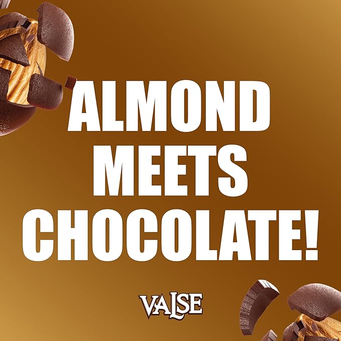 Chocolate Covered Almonds Dragee, Milk Chocolate Covered Freeze Dried Almonds Dragee, 2.47 oz Chocolate Covered Fruit, Chocolate Dipped Almonds Dragee (Mini, Almond)