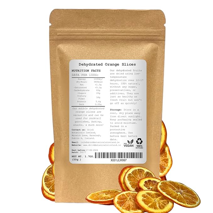 3-Pack Dehydrated Orange, Lemon, Lime Slices | 4.5 OZ | Approx 50+ Slices In Total | 100% Natural | For Cocktails, Wreath Making, Tea, Cakes, Decoration | Dried Orange For Cocktails | Drink Botanicals