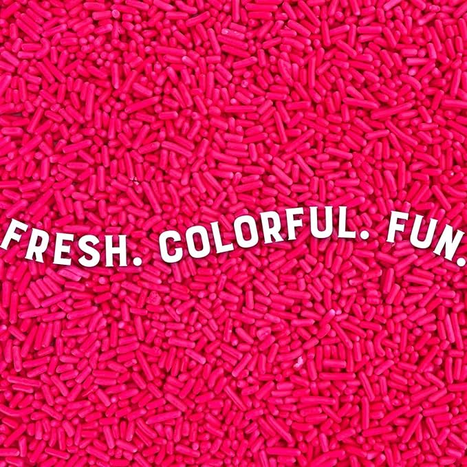 Judee's Gluten Free Pink Sprinkles 4 oz - Gluten-Free and Nut-Free - Brighten Up Your Baked Goods - Great for Cookie and Cake Decoration - Use for Baking and as Dessert and Ice Cream Toppings